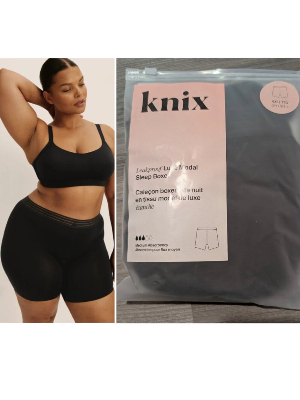 Knix | Leakproof Luxe Modal Sleep Boxer In Black